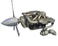 Continental IO-550 Aircraft Engine 3D 모델 