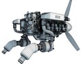 Continental IO-550 Aircraft Engine 3D模型