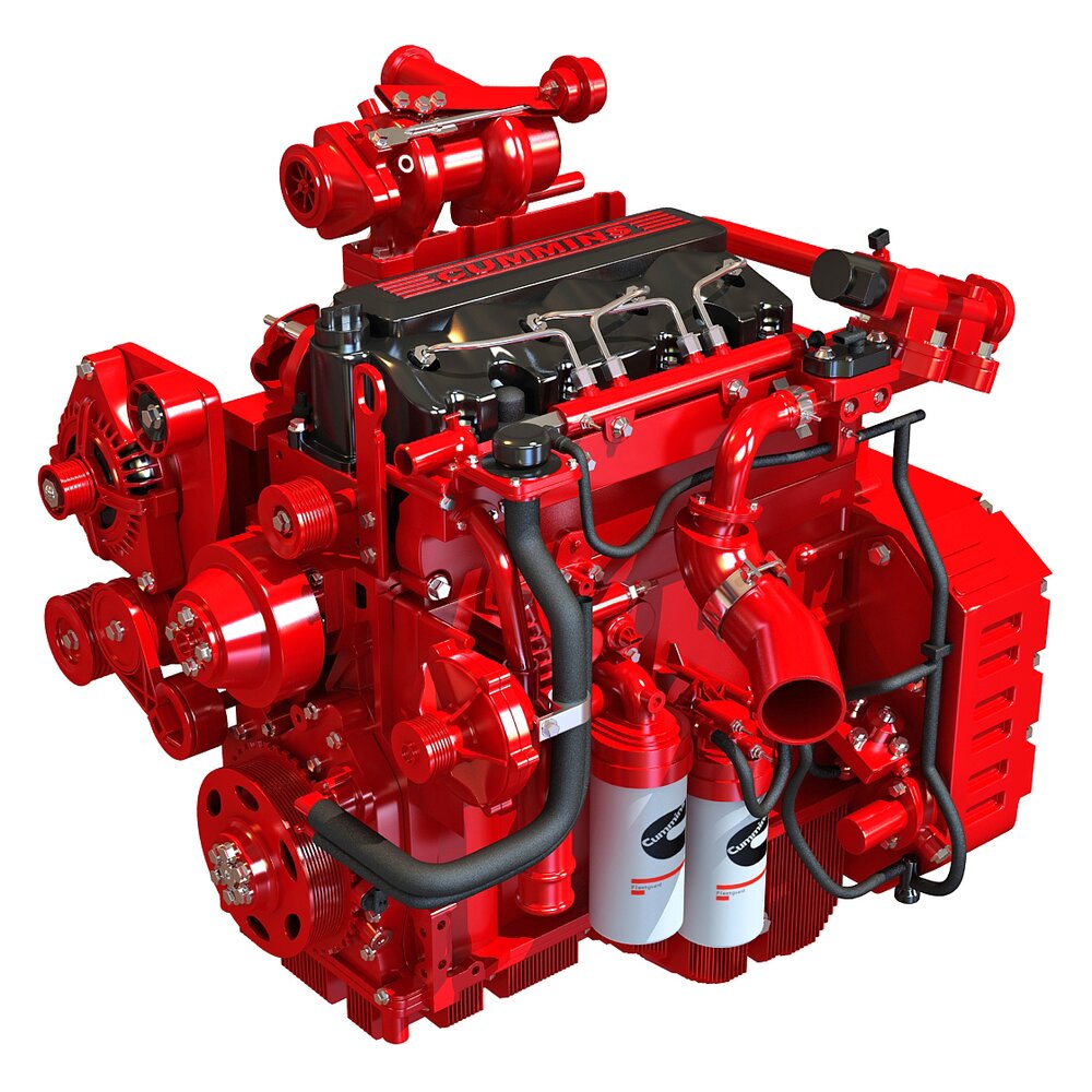 Cummins Engine For Agriculture, Construction, Mining Modello 3D