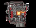Cutaway Animated V8 Engine Ignition 3D модель