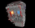 Cutaway Animated V8 Engine Ignition 3D 모델 