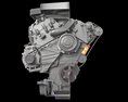 Cutaway Animated V8 Engine Ignition 3d model