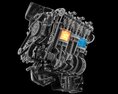 Cutaway Animated V8 Engine Ignition 3Dモデル