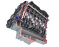 Cutaway Animated V12 Engine 3D-Modell