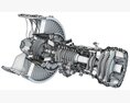 Cutaway Turbofan Engine 3D-Modell
