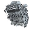 Cutaway V12 Engine 3D-Modell