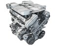 Cutaway V12 Engine 3D-Modell