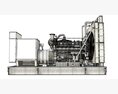 Detailed Gas Generator Engine Modelo 3D