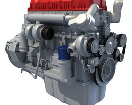 Detailed Heavy-Duty Truck Engine 3D-Modell