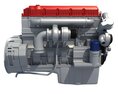 Detailed Heavy-Duty Truck Engine Modelo 3d