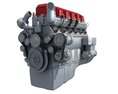 Detailed Heavy-Duty Truck Engine 3D-Modell