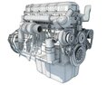Detailed Heavy-Duty Truck Engine 3D модель