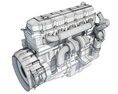 Detailed Heavy-Duty Truck Engine Modelo 3d
