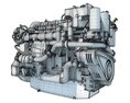 Detailed Marine Propulsion Engine 3D 모델 
