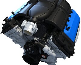Detailed V8 Engine Modèle 3D