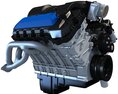 Detailed V8 Engine 3d model