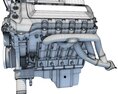 Detailed V8 Engine 3D-Modell