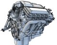 Detailed V8 Engine Modelo 3d