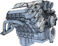 Detailed V8 Engine 3D模型