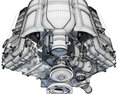 Detailed V8 Engine 3d model