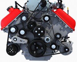 Detailed V8 Motor 3D model