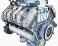 Detailed V8 Motor 3D модель