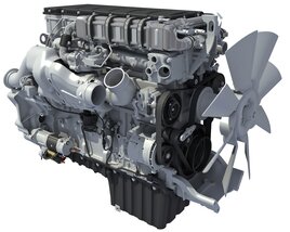 Detroit DD16 Truck Engine Modèle 3D