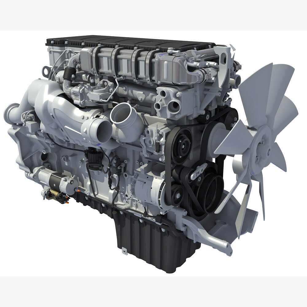 Detroit DD16 Truck Engine 3D model