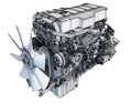Detroit DD16 Truck Engine 3D 모델 