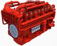 Diesel Engine Cummins 16 Cylinders 3Dモデル