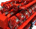 Diesel Engine Cummins 16 Cylinders Modèle 3d