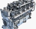 Diesel Engine Cummins 16 Cylinders 3D-Modell