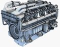 Diesel Engine Cummins 16 Cylinders Modelo 3d