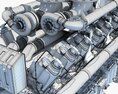 Diesel Engine Cummins 16 Cylinders 3D-Modell