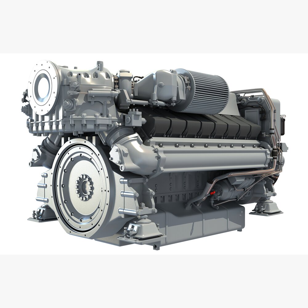 Diesel Marine Engine For Yachts Vessels And Ships Modelo 3d