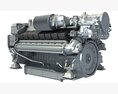 Diesel Marine Engine For Yachts Vessels And Ships 3D модель