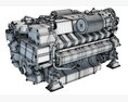 Diesel Marine Engine For Yachts Vessels And Ships 3D模型