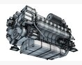 Diesel Marine Engine For Yachts Vessels And Ships 3D 모델 