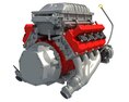 Dodge Challenger Supercharged HEMI Demon V8 Engine 3D модель