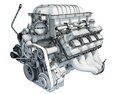 Dodge Challenger Supercharged HEMI Demon V8 Engine 3d model