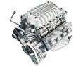 Dodge Challenger Supercharged HEMI Demon V8 Engine 3D модель