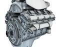 Dodge Ram V8 Engine Modello 3D
