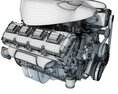 Dodge Ram V8 Engine 3D 모델 