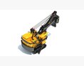 Electric Mining Rope Shovel 3d model side view