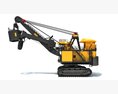 Electric Mining Rope Shovel 3D 모델  top view