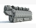 EMD Locomotive Electro-Motive Diesel Engine 3D 모델 