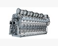 EMD Locomotive Electro-Motive Diesel Engine Modello 3D