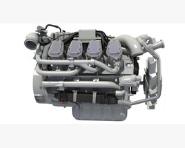 Euro 6 European Diesel Engine For Trucks And Buses 3D model