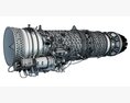 Eurojet EJ200 Military Turbofan Jet Engine 3D 모델 