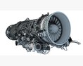 Eurojet EJ200 Military Turbofan Jet Engine 3D 모델 